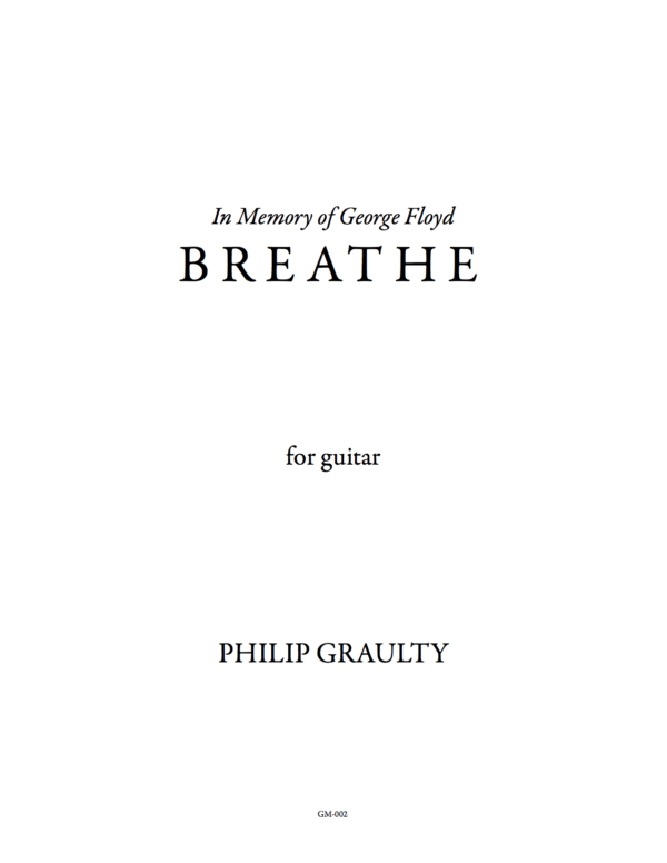 The title page to the score of Breathe.
