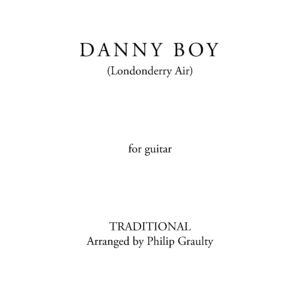 The title page to the score of Danny Boy.